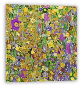 Gustav Klimt: Csók, virágmező textúra, részlet 4. (vászonkép)