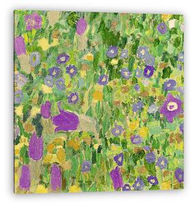 Gustav Klimt: Csók, virágmező textúra, részlet 1. (vászonkép)
