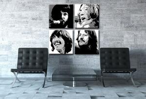 Kézzel festett POP Art festmény BEATLES 4 db bea4