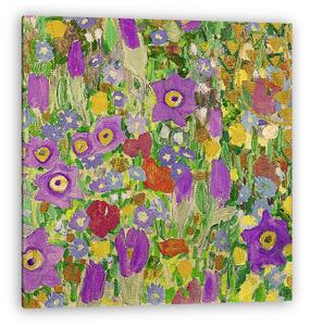 Gustav Klimt: Csók, virágmező textúra, részlet 3 (vászonkép)