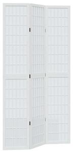 VidaXL 3 Paneles Fehér Tömörfa Térelválasztó - 105-110 x 220 cm