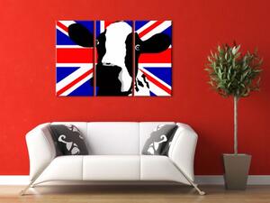 Kézzel festett vászonképek POP Art Cow 3 részes cow2