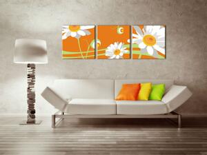 Kézzel festett vászonképek POP Art Flower 3 részes flo6