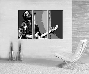 Kézzel festett POP Art festmény Jimmy Hendrix 3 darab jh