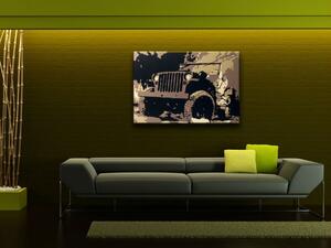 Kézzel festett POP Art festmény JEEP 1 db jeep