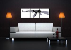 Kézzel festett vászonképek POP Art Kalashnikov 3 részes ka1