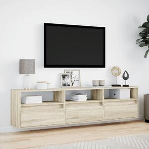 VidaXL Falra Szerelhető TV Szekrény - Sonoma Tölgy - 180cm