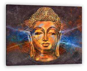 Buddha fej, digitális art (vászonkép)