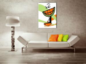 Kézzel festett POP Art festmény MELON 1 darab dinnye