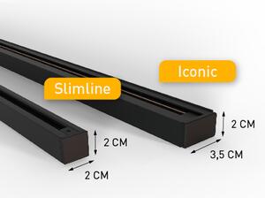 Modern sínrendszer 6 spotlámpával és 4 függőlámpa fekete 1 fázisú - Slimline Uzzy Keno