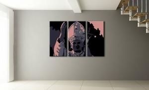 Kézzel festett vászonképek POP Art JĂˇn Pavol II. 3 részes pap