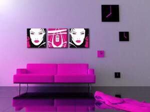 Kézzel festett vászonképek POP Art I - GIRL 3 részes pw