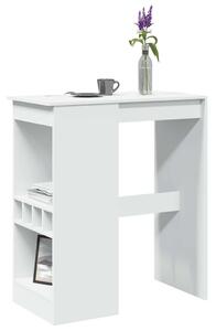 VidaXL Fehér Bárasztal Bortartóval - 90x47,5x103,5 cm