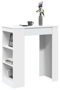 VidaXL Fehér Bárasztal 3 Polccal - 95x47x103,5 cm
