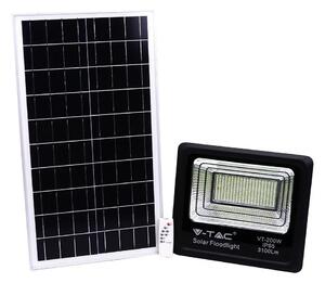 V-TAC napelemes LED reflektor 40W hideg fehér 20000 mAh, fekete házzal - SKU 94026