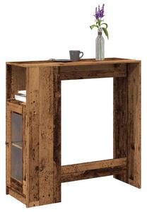 VidaXL Antik Fa Bárasztal - Tárolóval - 101x40x103,5cm
