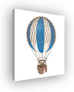 Retro hőlégballon - kék (vászonkép)