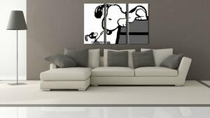Kézzel festett POP Art festmény SNOOPY 3 rész snoopy3