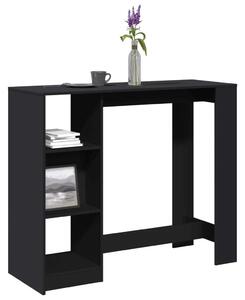 VidaXL Bárasztal - Fekete Fa - 124x46x103,5cm