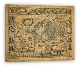 Világtérkép 1635 (színverzió 4) (vászonkép)