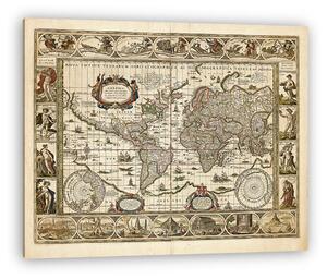 Világtérkép 1635 (színverzió 1) (vászonkép)