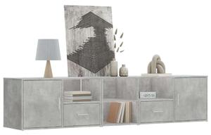 VidaXL Sarok Szekrény - Modern - Betonszürke - 200cm