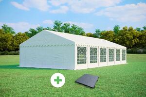 SZETT: Party sátor 6x12 m STANDARD - sátor + műanyag padló szín fehér