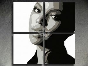 Kézzel festett POP Art festmény BEYONCÉ 4 darabos bey