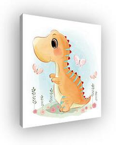 Akvarell állatok - Kis T-Rex (vászonkép)