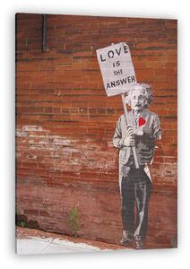 Albert Einsten: Love is the answer (vászonkép)