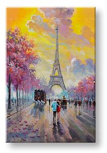 Festett falikép Párizsban járkálva 1 részes 60x90 cm CFAZH6205E1