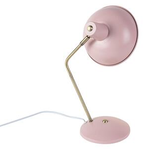 Retro asztali lámpa rózsaszín bronz színnel - Milou