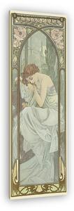 Alfons Mucha: Éjszakai pihenés (Napszakok részlet) (vászonkép)