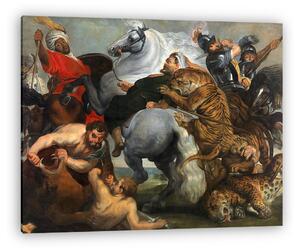 Peter Paul Rubens: Tigris, oroszlán és leopárd vadászat (vászonkép)
