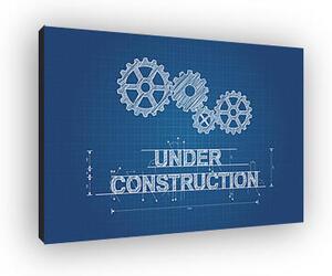 Under Construction blueprint (vászonkép)
