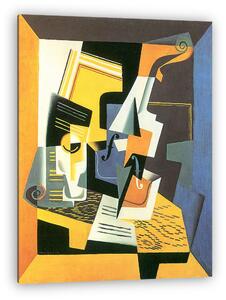 Juan Gris: Hegedű és pohár (1918) (vászonkép)