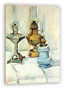 Juan Gris: Csendélet három lámpással (vászonkép)