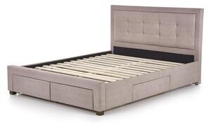 Bézs kárpitozott ágy AROVE 160 x 200 cm