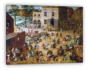 Pieter Bruegel the Elder: Gyermekjátékok (színverzió 1.) (vászonkép)