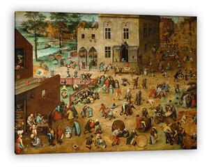 Pieter Bruegel the Elder: Gyermekjátékok (eredeti szín) (vászonkép)