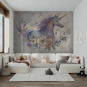 Fotótapéta Egyszarvú, Gyerek fotótapéta, Gyerek fotótapéta lányok szobájához, u95411 : Uwalls.hu
