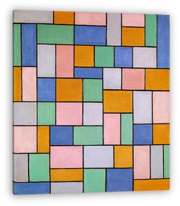 Theo van Doesburg: Négyzet és téglalap kompozició (vászonkép)