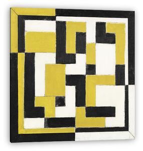 Theo van Doesburg: Fekete-fehér és sárga (vászonkép)