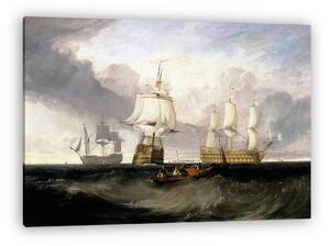 William Turner: A Victory visszatér Trafalgarból, három pozicióban (színverzió 1) (vászonkép)
