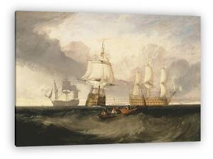 William Turner: A Victory visszatér Trafalgarból, három pozicióban (vászonkép)