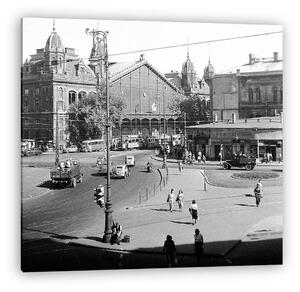 FORTEPAN: Nyugati pályaudvar és a Nyugati tér 1953 (vászonkép)