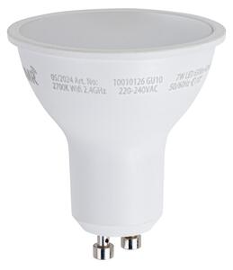 5 darabos Smart GU10 50 mm-es dimmelhető LED izzókészlet, opál, 7W, 630 lm, 2700K
