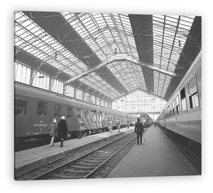 FORTEPAN: Ha elindul a vonat.... Nyugati pályaudvar (1976) (vászonkép)