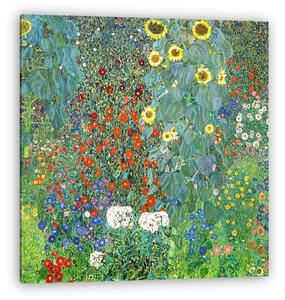 Gustav Klimt: Kert napraforgókkal (színverzió 1) (vászonkép)