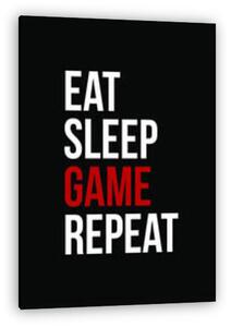 Eat, Sleep, Game, Repeat (clean) (vászonkép)